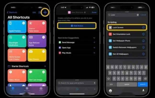 仁兴镇苹果14锁屏维修店分享iPhone14升级iOS16.4后如何创建锁屏快捷方式 