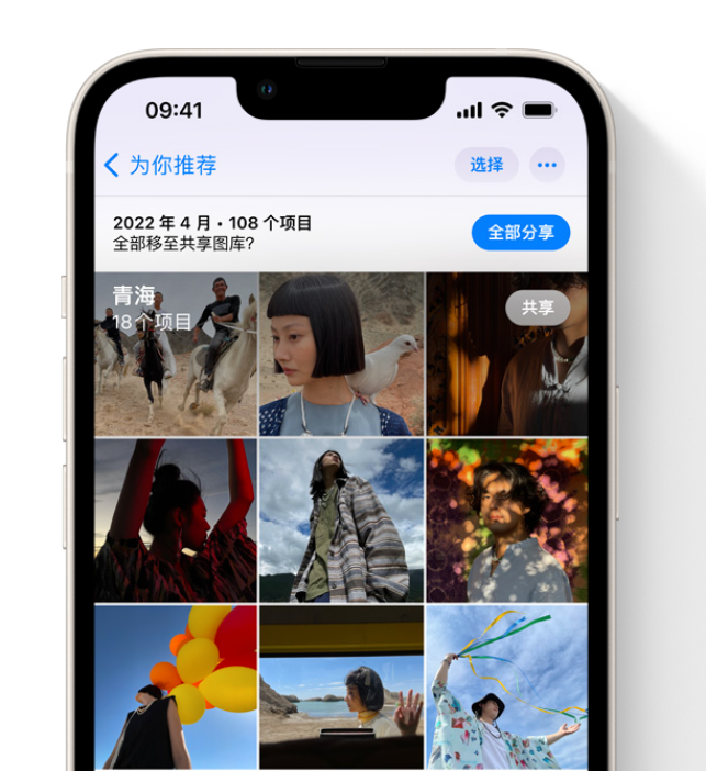 仁兴镇苹果维修网点分享在 iPhone 上使用共享图库 